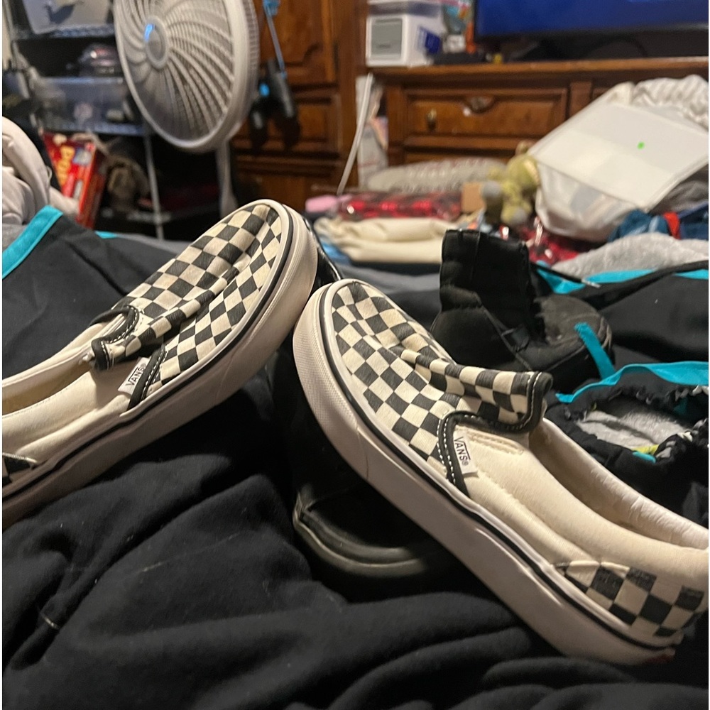 Iconic old school checkerboard Vans